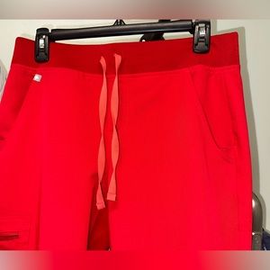 FIGS women’s POP RED Zamora jogger scrub pants
